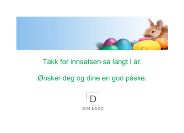 Minimalistiske påskekort med elegant typografi – skreddersydd for bedrifter